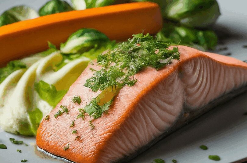 Low Carb Lachs mit Ofengemüse für eine beschwerdefreie Verdauung
