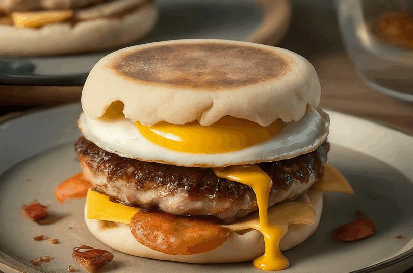 McMuffin-mit-Ei-und-Schinken-8211-Selbstgemacht McMuffin mit Ei und Schinken – Selbstgemacht!