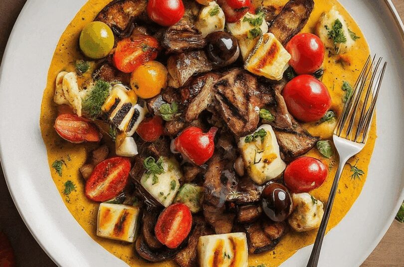 Mediterran Angehauchter Grillspieß