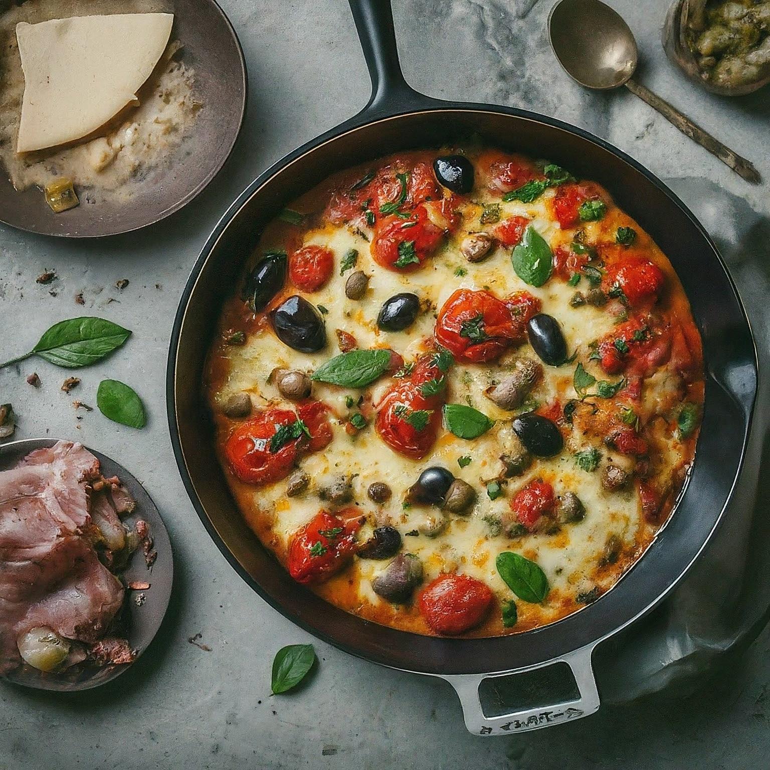 Mediterrane-Pfanne-aus-dem-Ofen Mediterrane Pfanne aus dem Ofen