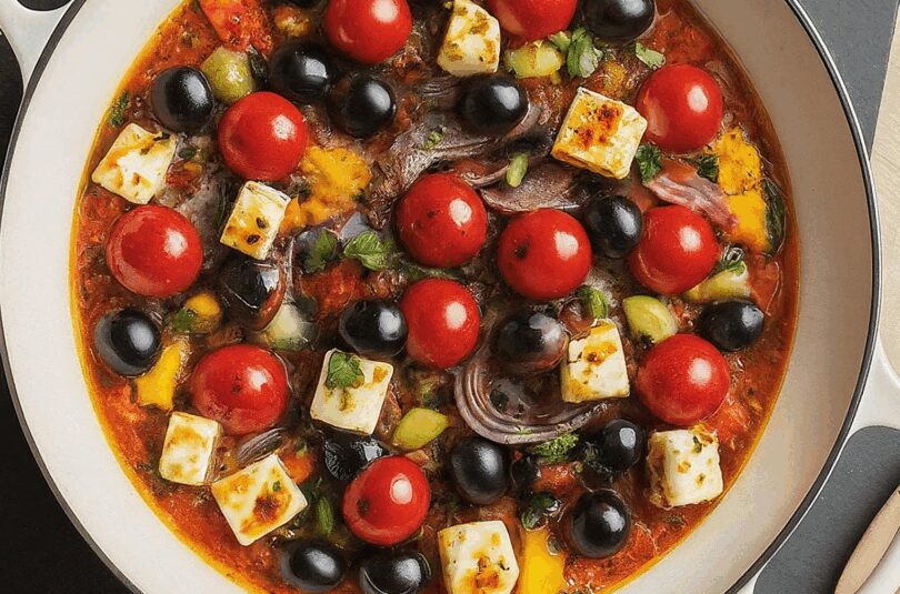 Mediterrane Pfanne aus dem Ofen