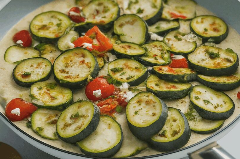 Mediterrane Zucchini Pfanne Vegetarisch