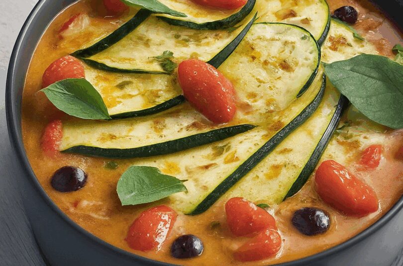 Mediterrane Zucchini Reis Pfanne