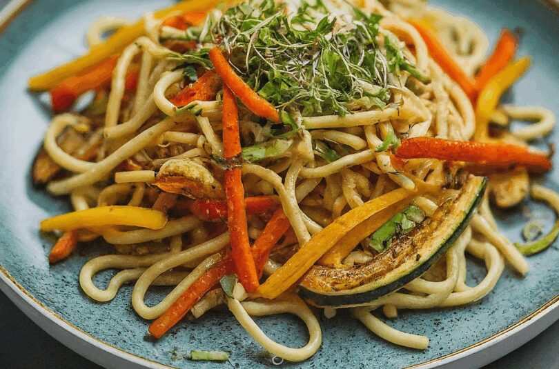 Mi-Nudeln-–-Asiatische-Mie-Nudeln-mit-Gemuese-Gebraten Mi Nudeln – Asiatische Mie Nudeln mit Gemüse Gebraten