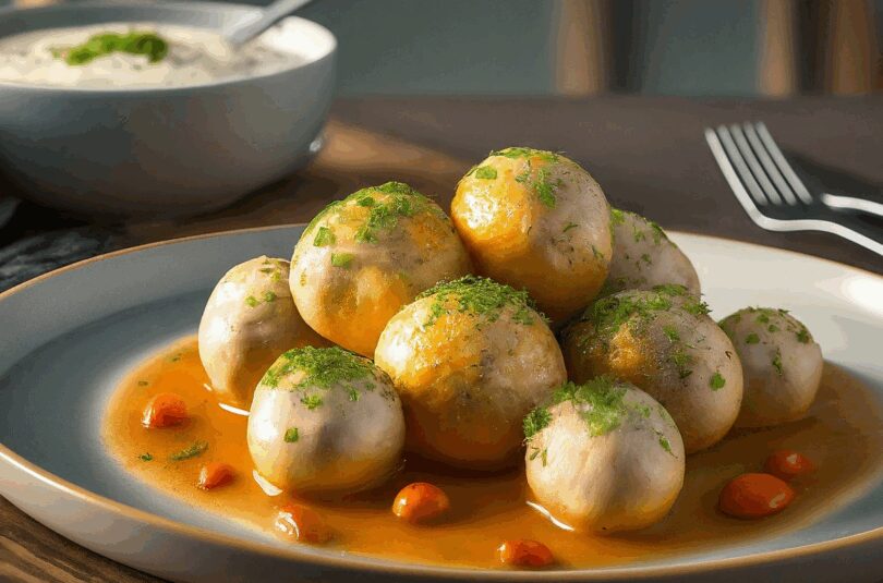Nierenzapfen mit Zwiebelsauce