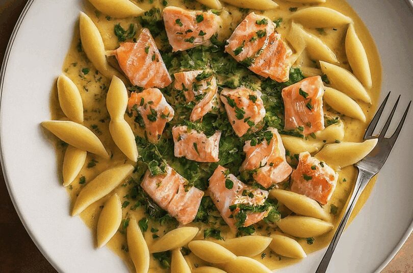 Nudeln Lachs – Lachs Sahnesoße zu Nudeln