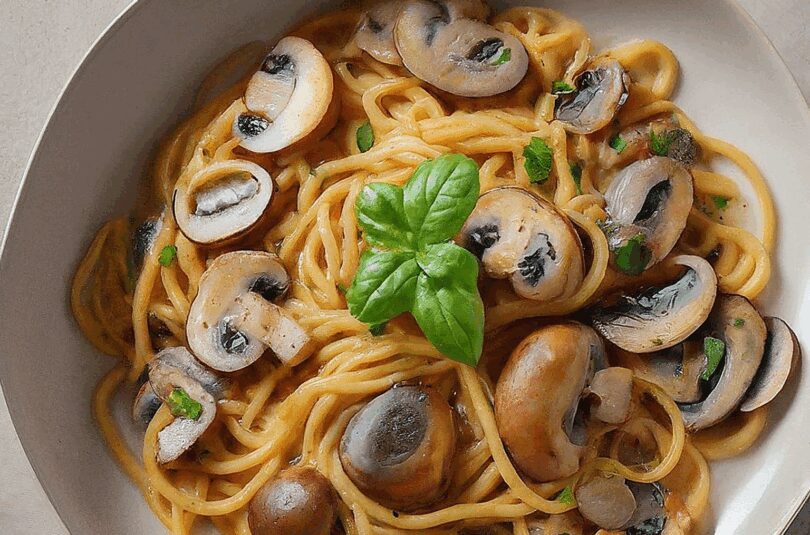 Nudeln mit Champignons – One Pot Spaghetti mit Champignons