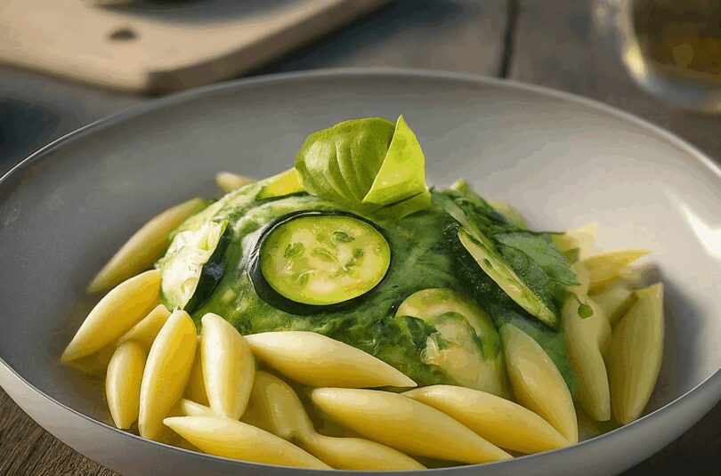 Nudeln mit Zucchini – Kräuter Sauce