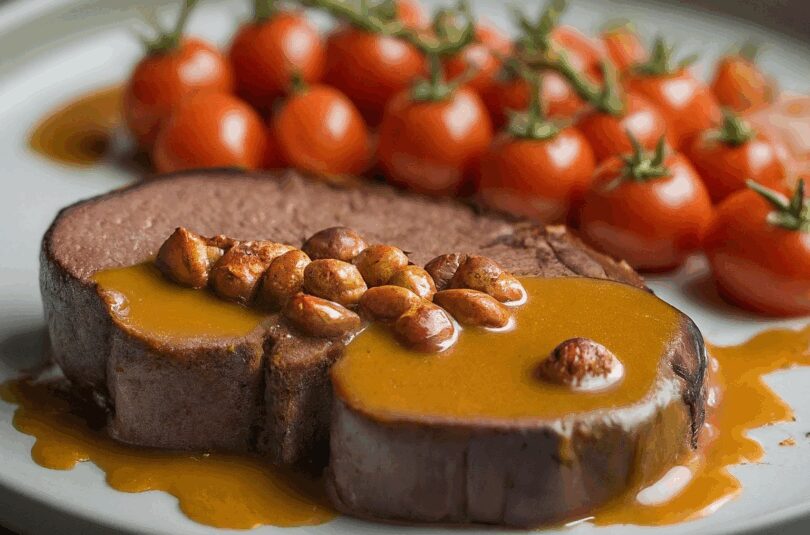Nussbraten mit Tomaten