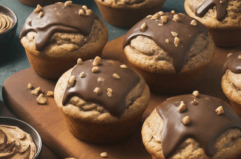 Nutella Erdnuss – Erdnussbutter Nutella Muffins
