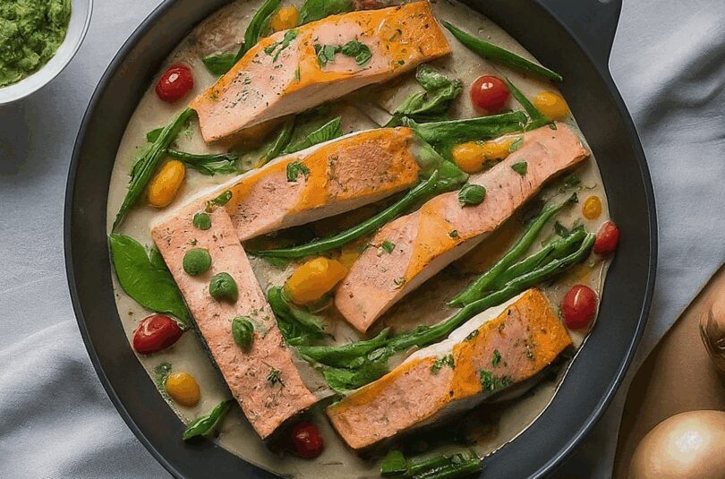 Ofenlachs mit Gemüse – Low Carb Lachs mit Ofengemüse