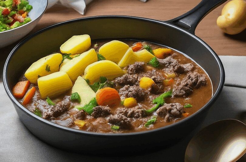 Omas Kartoffelauflauf mit Hackfleisch und Gemüse