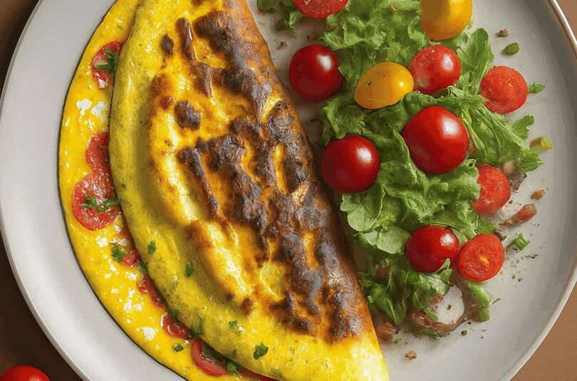 Omelett-Rezept-–-Omelett-Mit-Kaese-Und-Tomaten Omelett Rezept – Omelett Mit Käse Und Tomaten