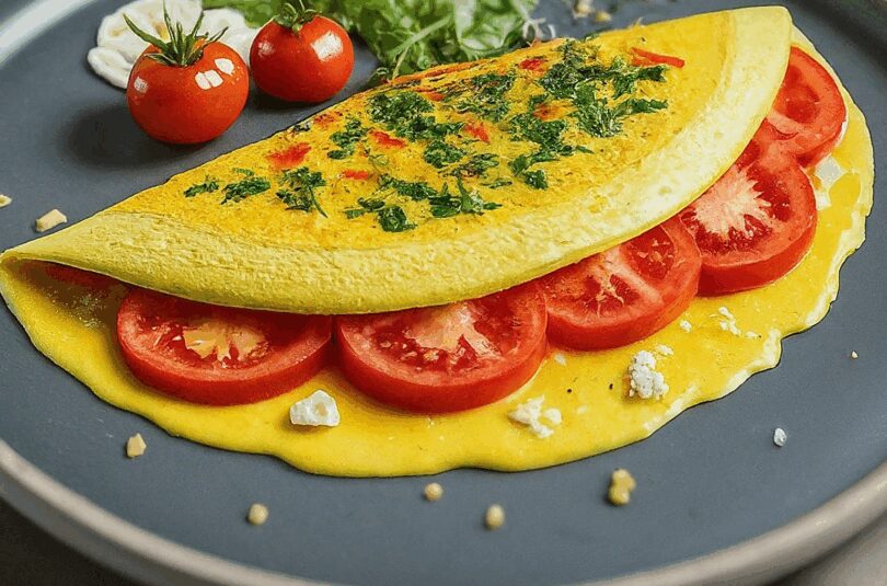 Omelette-Rezept-Einfach-–-Omelett-Mit-Kaese-Und-Tomaten Omelette Rezept Einfach – Omelett Mit Käse Und Tomaten