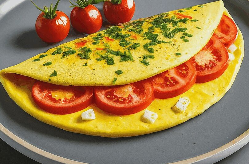Omelette-Rezept-–-Omelett-Mit-Kaese-Und-Tomaten Omelette Rezept – Omelett Mit Käse Und Tomaten