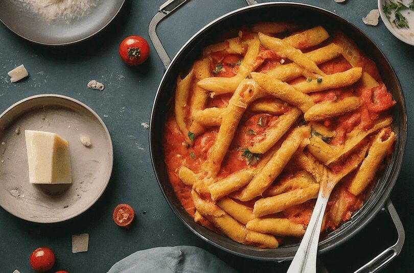 One Pot Pasta mit cremiger Tomatensoße