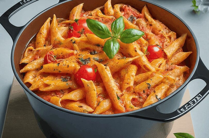 One Pot Pasta mit cremiger Tomatensoße