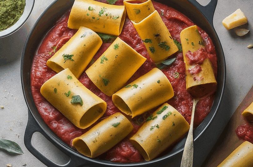 Paccheri Alla Napoletana – Paccheri Pasta Napolitanisch