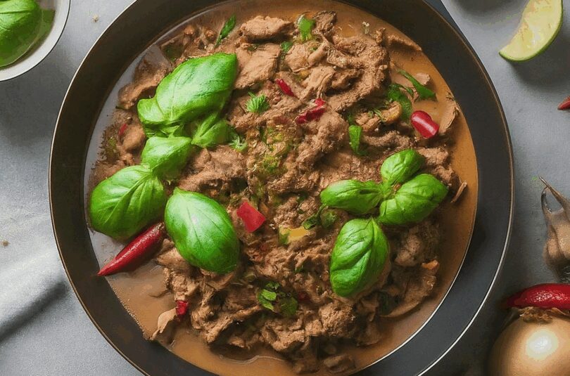 Pad Krapao – Pad Kra Pao Gai (Gebratenes Hühnerfleisch mit Basilikum)