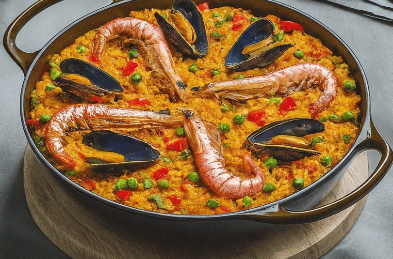 Paella mit Meeresfrüchten