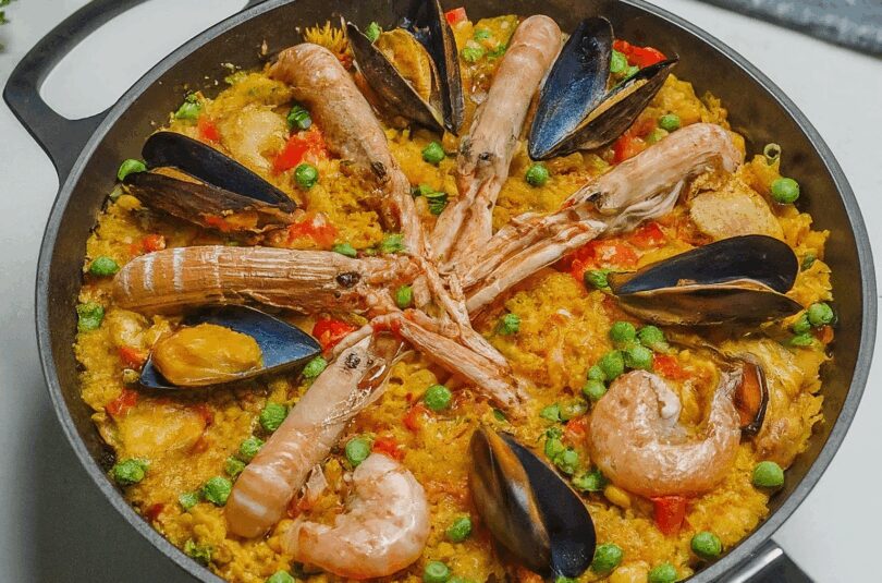 Paella – Paella Mit Meeresfrüchten