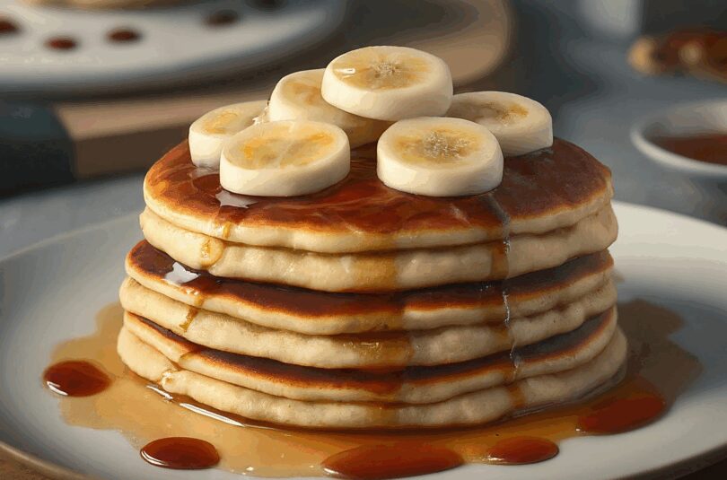 Pancakes-mit-Banane-–-Bananen-Pancakes Pancakes mit Banane – Bananen Pancakes