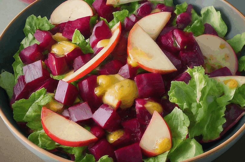 Rote Bete-Salat mit Apfel – Rote Bete Salat mit Honig-Apfel-Dressing