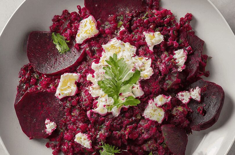 Rote Bete Salat mit Schafskäse