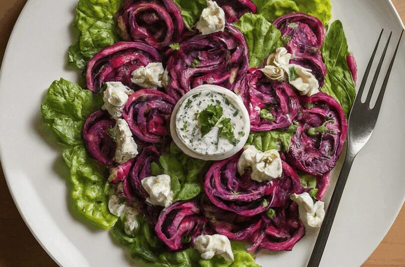 Roter Rüben Salat mit Schafskäse