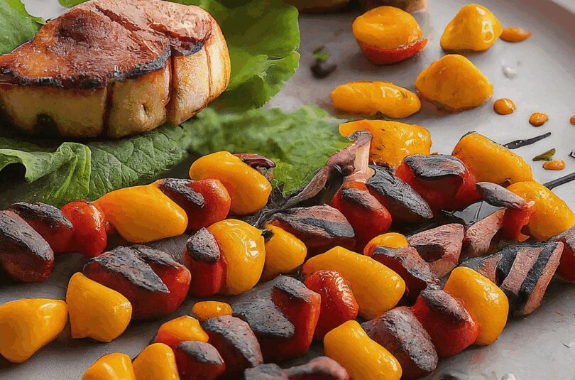 Saftige Schaschlikspieße vom Grill