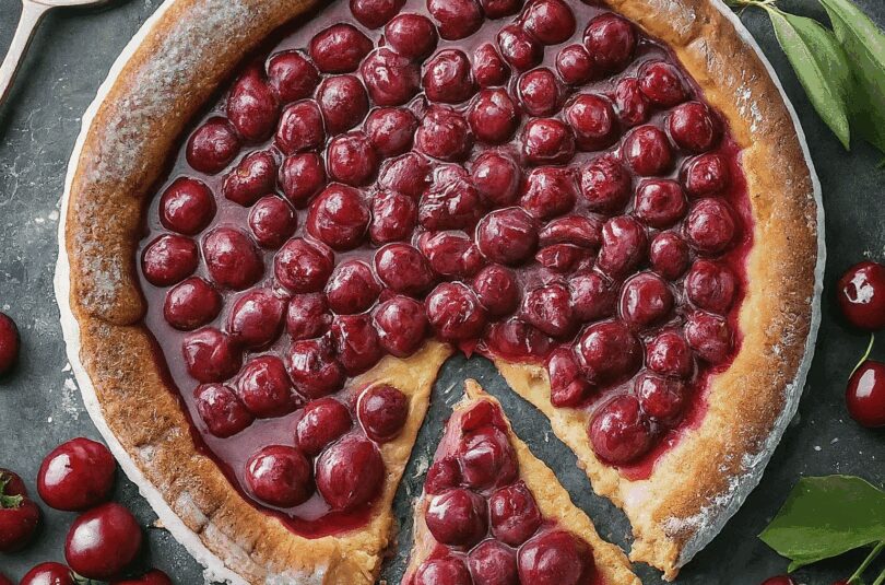 Saftiger Kirschkuchen mit frischen Kirschen