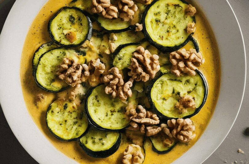 Saftiger Zucchini-Kuchen mit Walnüssen