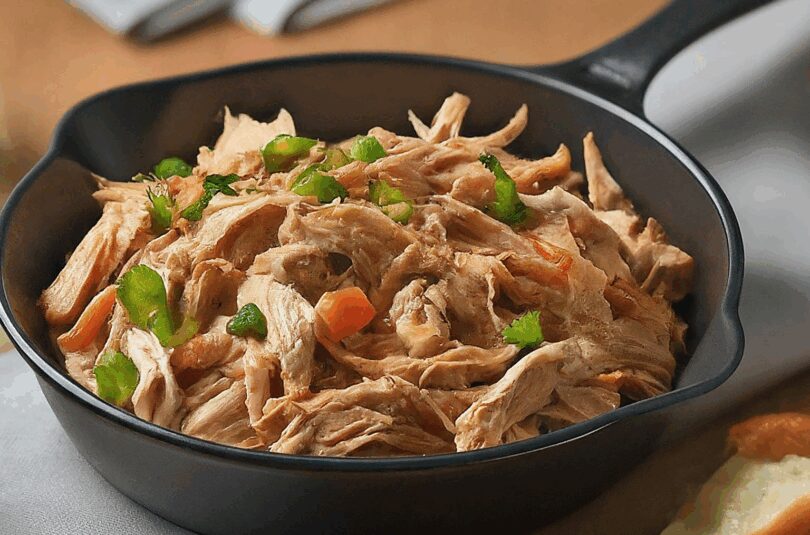 Saftiges Pulled Chicken aus dem Slow Cooker