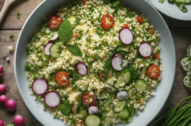 Salat Anbauen – Frischer Couscous Salat mit Gartenkräutern
