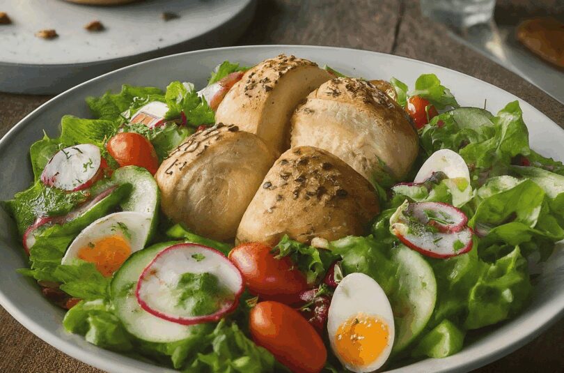 Salat mit Hähnchenbrust – Salat mit gebratener Haehnchenbrust