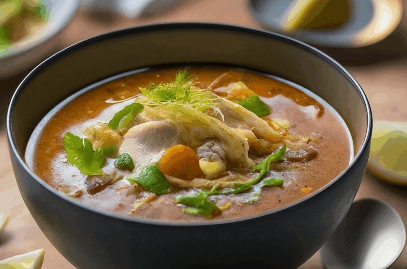 Scharfe Asiatische Hühnersuppe