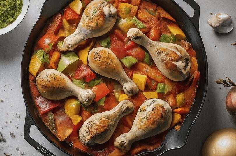 Schnelle Gemüsepfanne mit Hähnchen