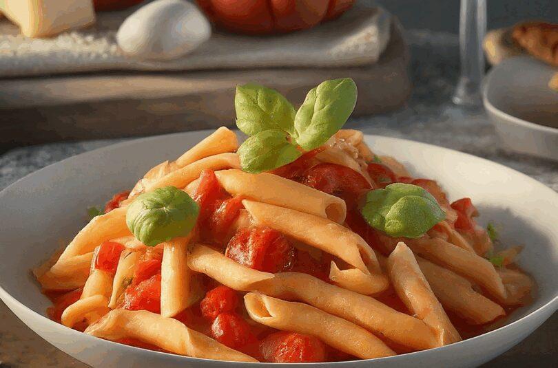 Schnelle Tomaten-Sahne-Pasta