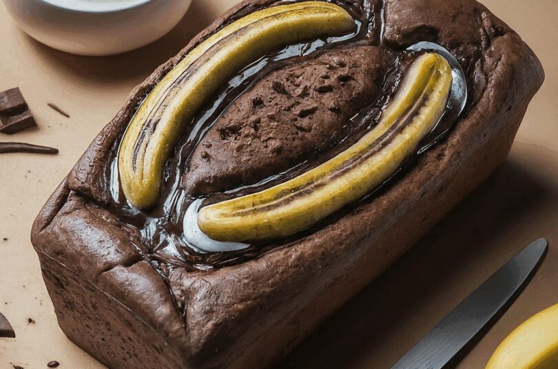 Schoko Bananenbrot mit Joghurt
