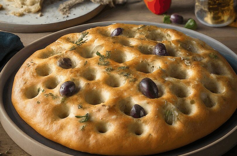Selbstgemachtes Italienisches Focaccia Brot