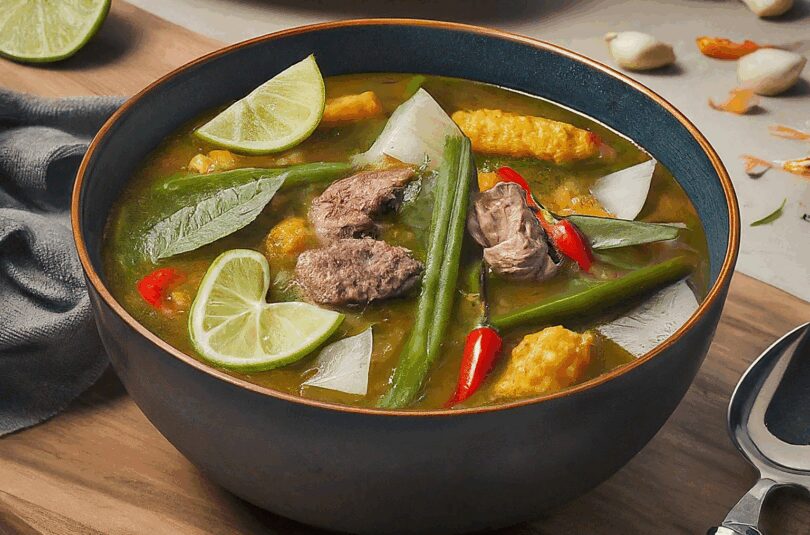 Sinigang – Sinigang Na Baboy (Philippinische Suppe mit Schweinefleisch)