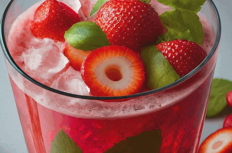 Sommercocktail – Erdbeer-Minz-Erfrischung