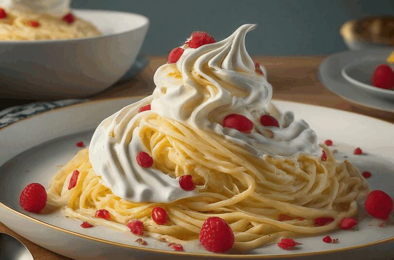 Spaghetti-Eis-Dessert-–-Nostalgisches-Sommervergnuegen Spaghetti Eis Dessert – Nostalgisches Sommervergnügen