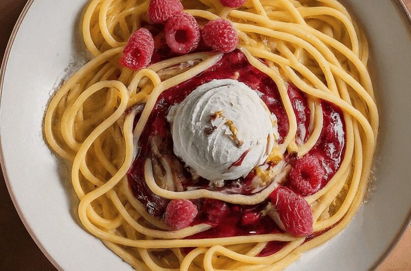 Spaghetti-Eis-ohne-Eismaschine Spaghetti Eis ohne Eismaschine