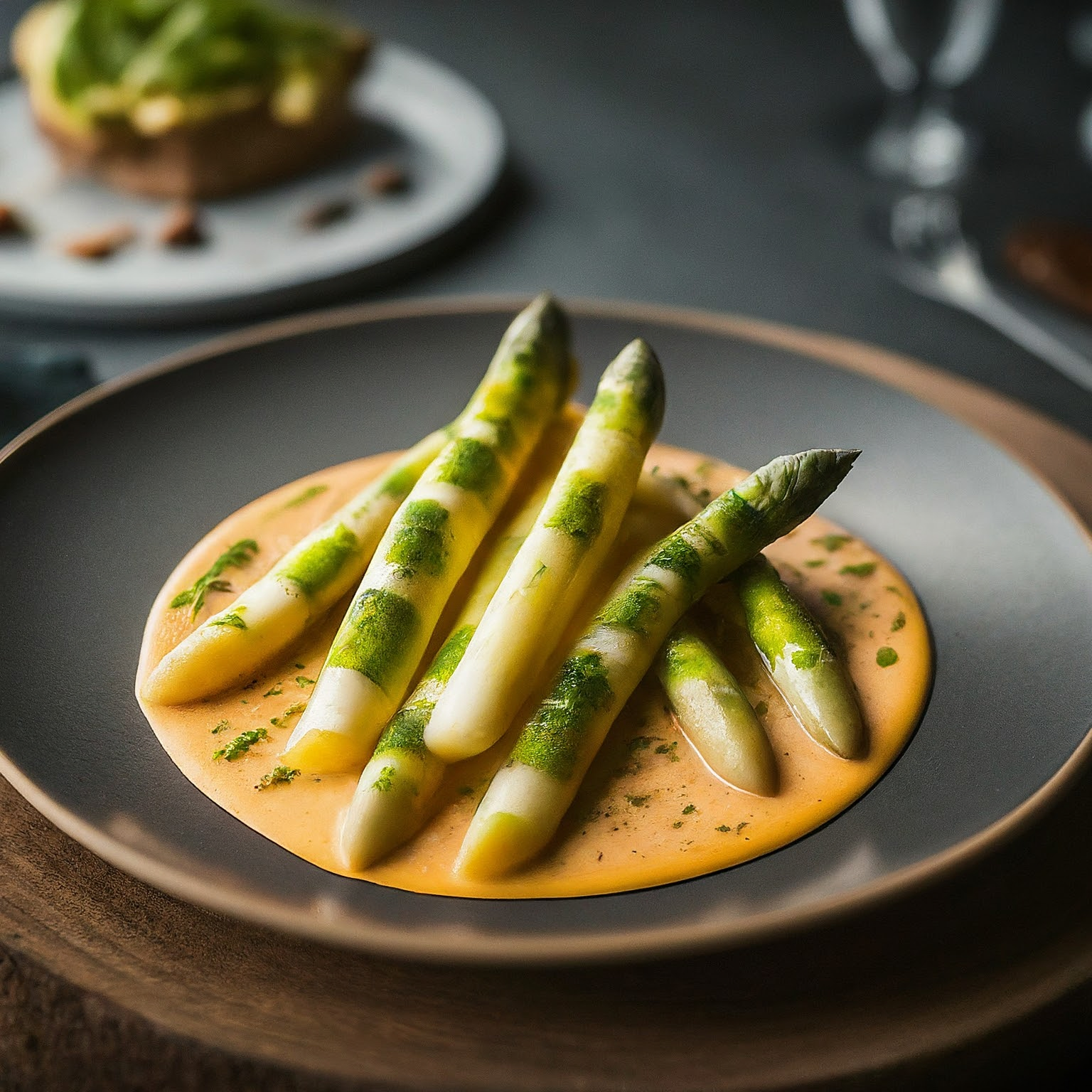 Spargel-mit-cremiger-Sahnesauce Spargel mit cremiger Sahnesauce