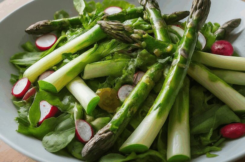 Spargelsalat Rezept – Grüner Spargelsalat mit Balsamico Vinaigrette