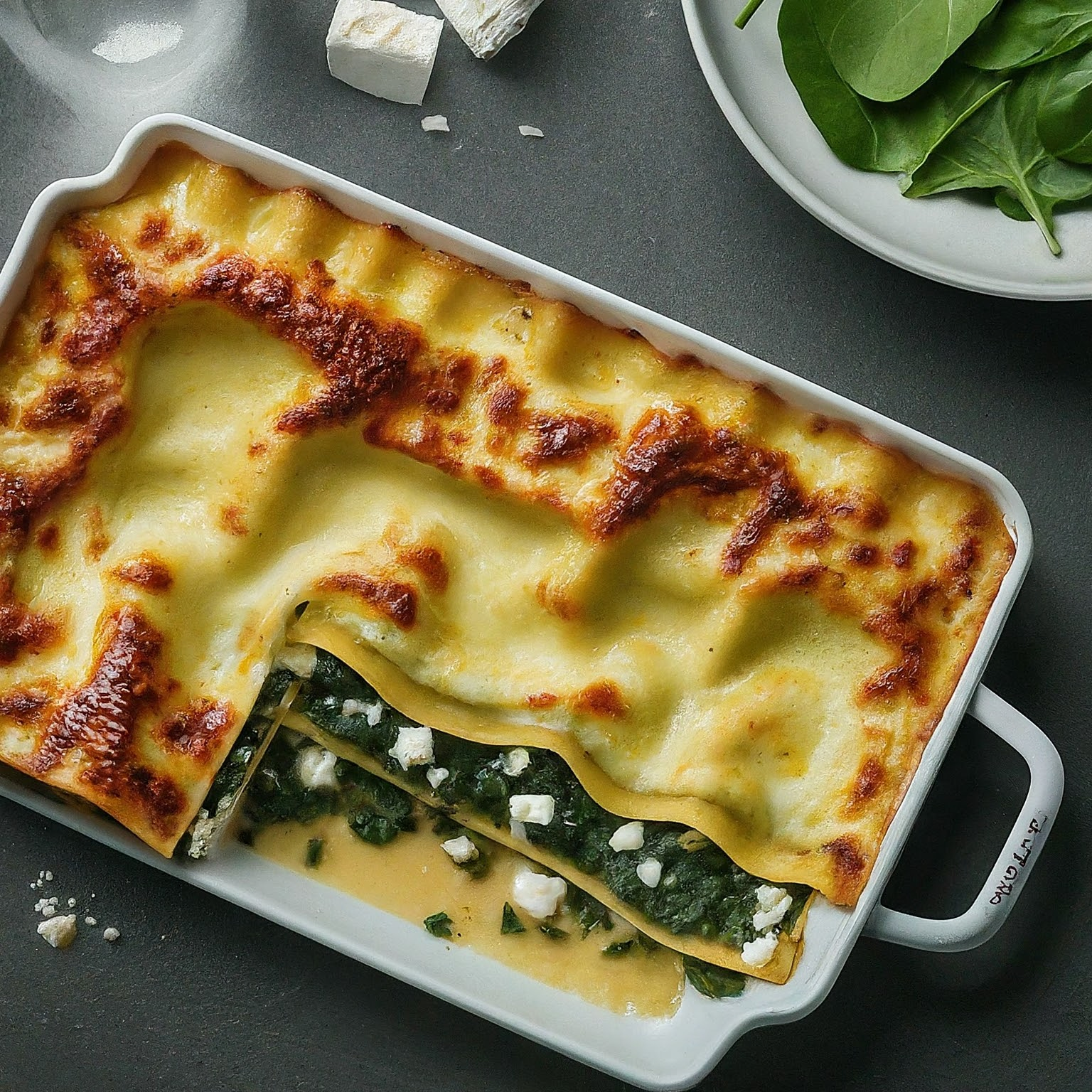 Spinat-Feta-Lasagne Spinat Feta Lasagne