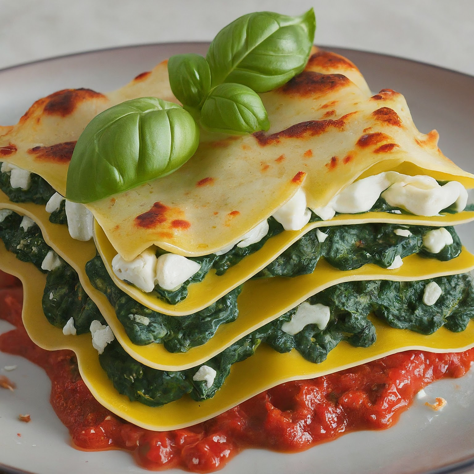 Spinatlasagne-mit-Feta-–-Spinat-Feta-Lasagne Spinatlasagne mit Feta – Spinat Feta Lasagne