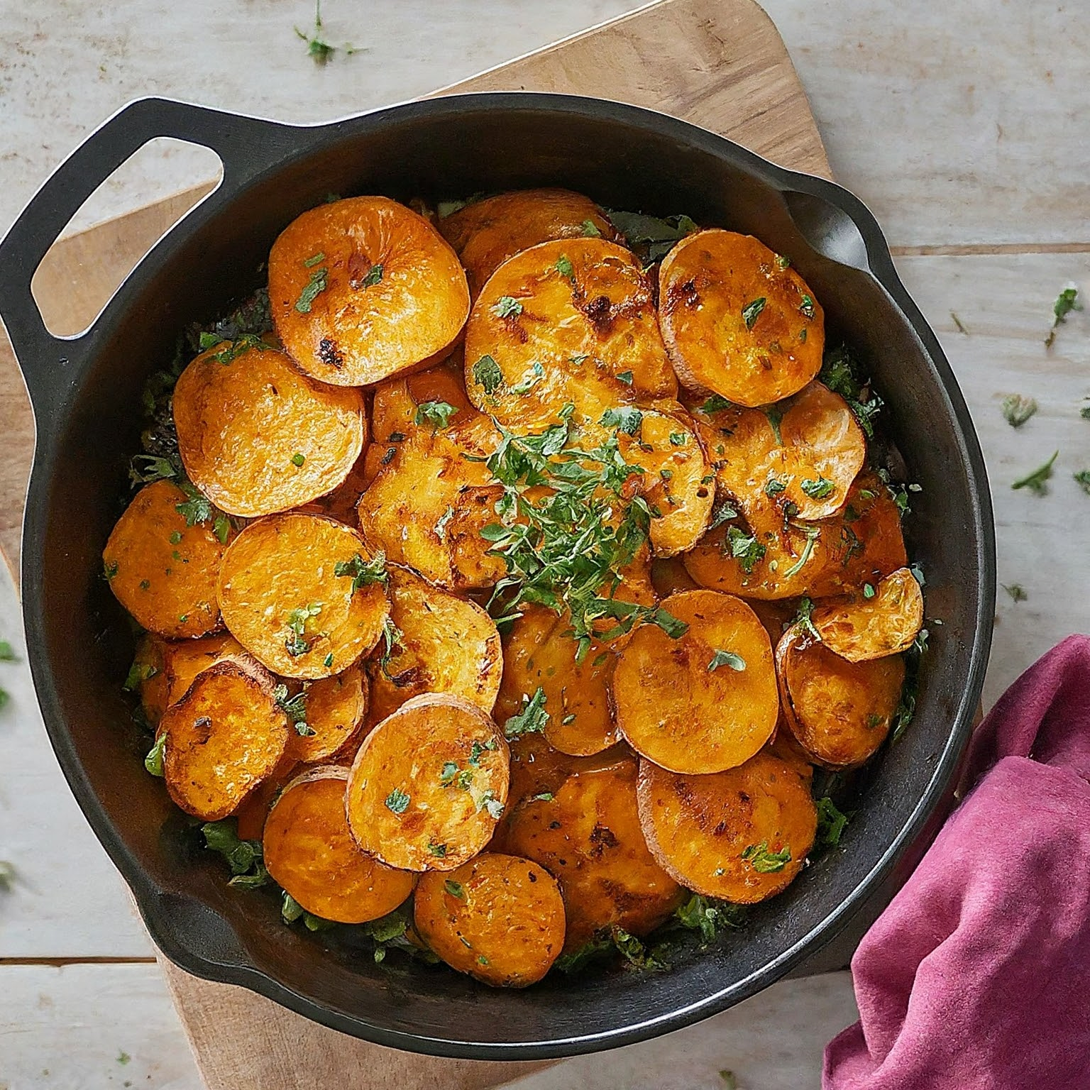 Suesskartoffel-Pfanne-–-Gebratene-Suesskartoffeln-Aus-Der-Pfanne Süßkartoffel Pfanne – Gebratene Süßkartoffeln Aus Der Pfanne