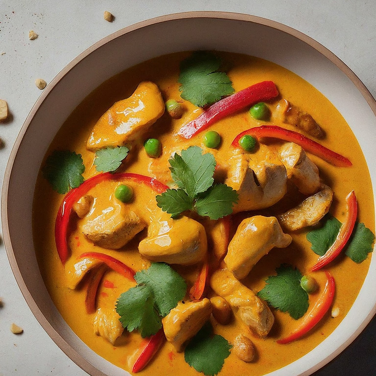 Thai-Curry-Mit-Haehnchen-–-Schnelles-Thai-Curry-Mit-Huhn-Paprika-Und-Feiner-Erdnussnote Thai Curry Mit Hähnchen – Schnelles Thai Curry Mit Huhn, Paprika Und Feiner Erdnussnote